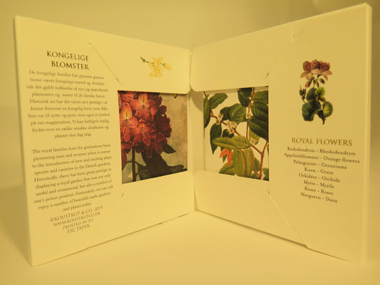 Kvadrat kortmappe - Kongelige blomster