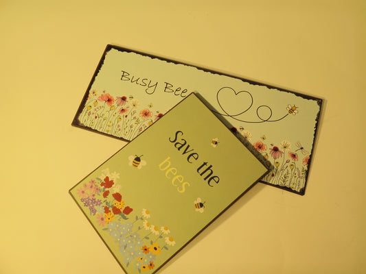 Metalskilt - Save the bees