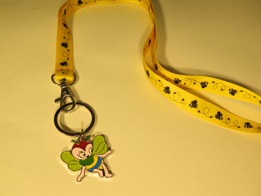 Nøglering "Bi med grønne vinger"