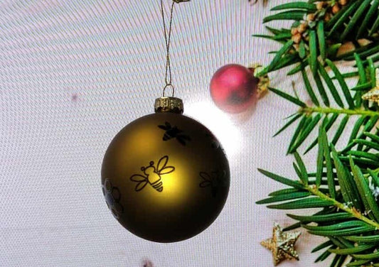 Dekorativ julekugle Guld med sorte bier®
