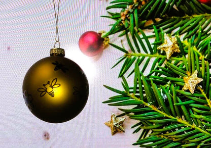 Dekorativ julekugle Guld med sorte bier®