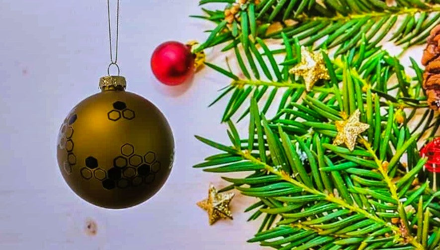 Dekorativ julekugle Guld med sorte bier®