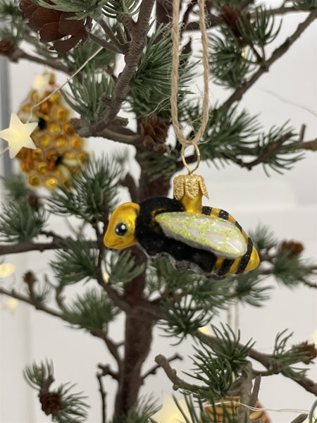 Julekuglen "Bi" – en håndlavet juvel til dit juletræ!