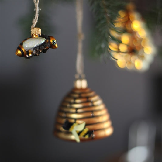 Julekuglen "Bi" – en håndlavet juvel til dit juletræ!