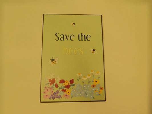 Metalskilt - Save the bees
