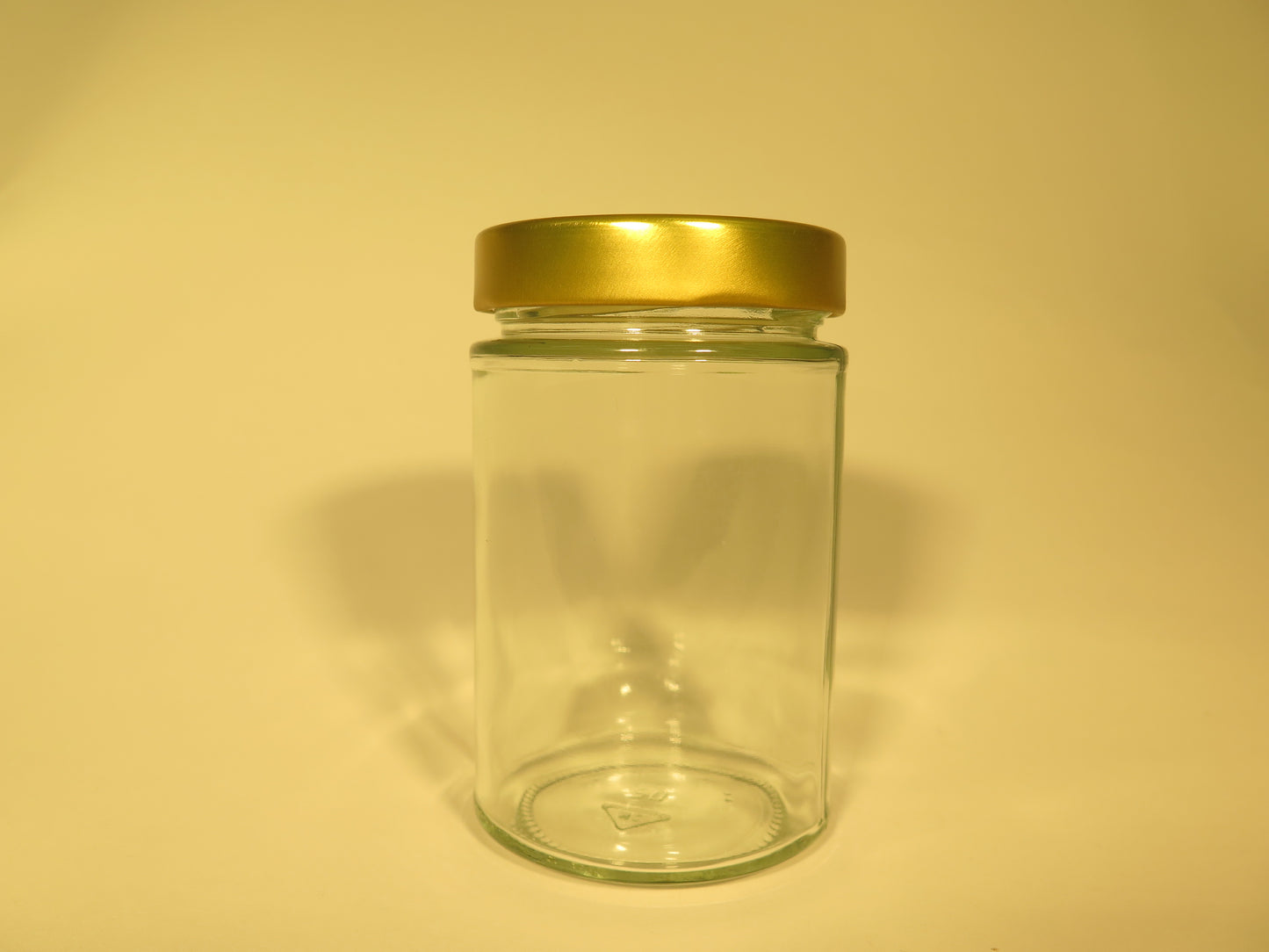 Dybt rundt glas 415 ml med 82 guld