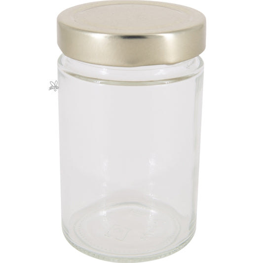 1 kasse a 16 premium glas 350-380g/327ml m/gyldne låg