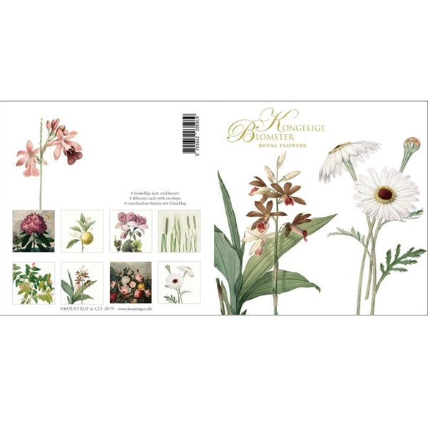 Kvadrat kortmappe - Kongelige blomster