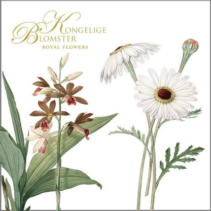 Kvadrat kortmappe - Kongelige blomster