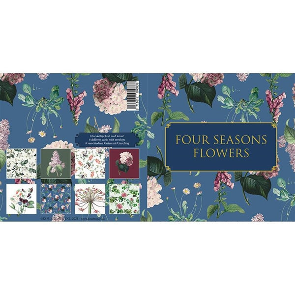 Kvadrat kortmappe - Four Seasons Flowers