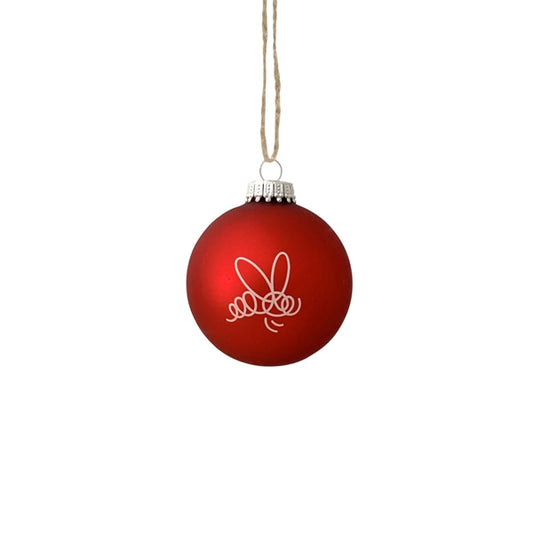 Dekorativ smuk rød julekugle