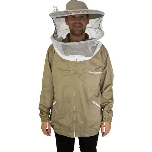 Jakke Swienty m/hat og slør XL sand
